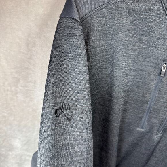Callaway Mens Pullover XXL Gray Golf 1/4 Zip Weather Series Swing Tech Polyester - Picture 8 of 16